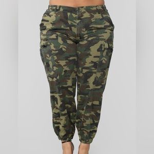Fashion Nova “Cadet Kim Oversized Camo Pants”